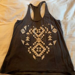 Brand Express , small tank top patterned gray